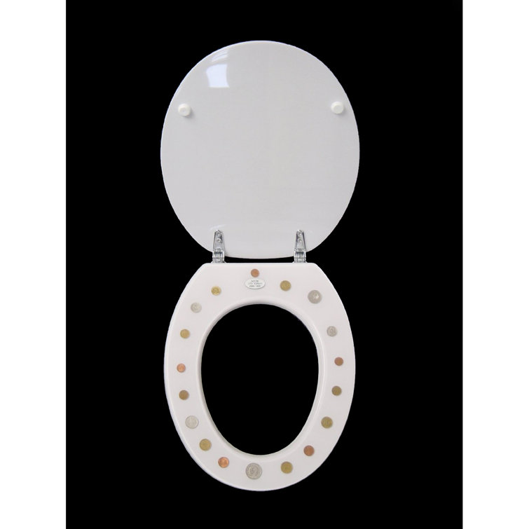 ADOB DM Coins Elongated Standard Toilet Seat Wayfair.co.uk